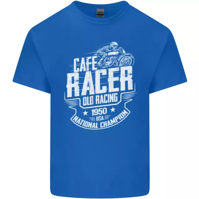 T-shirt da uomo in cotone Cafe Racer Old Racing Biker 3