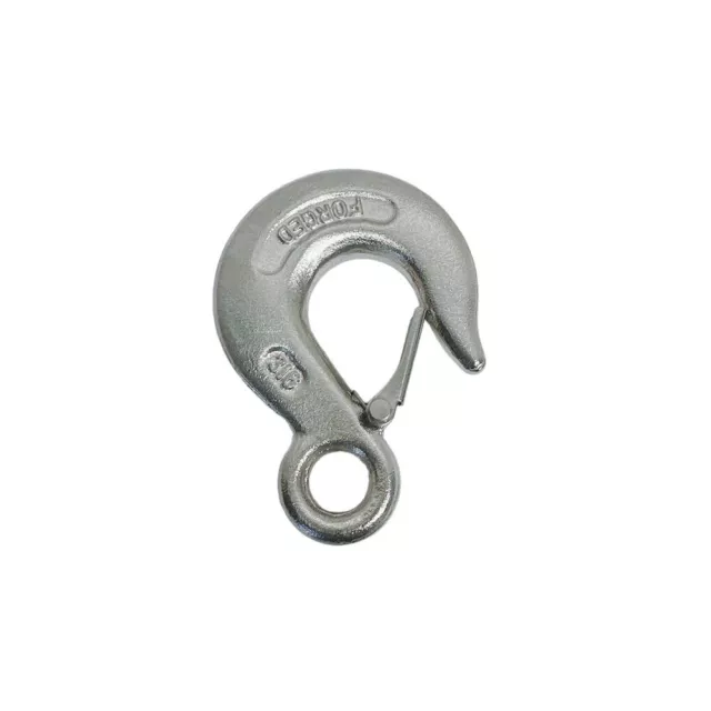 3/8" Marine Boat Eye Slip Hook WLL 2000 Lb Drop Forged Stainless Steel T316