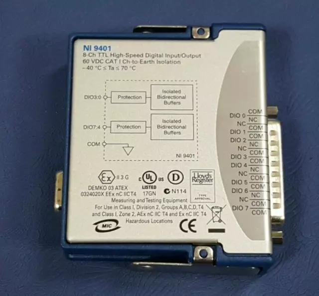 1Pcs National Instruments NI-9401 cDAQ Digital Input / Output Module Used