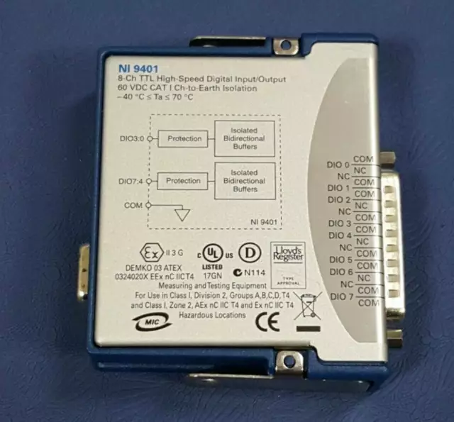 Modulo di ingresso/uscita digitale NI 9401 cDAQ National Instruments usato testato