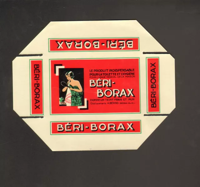 EMBALLAGE POUR LE PRODUIT "BERI-BORAX" Vers 1920