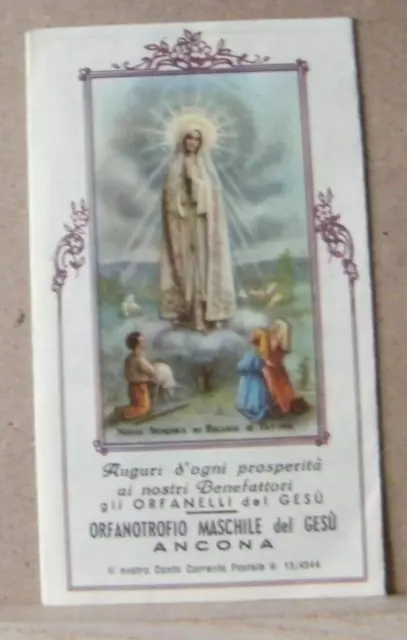 (St315) Santino, Calendario, 1957, Ancona, Orfanotrofio, Madonna