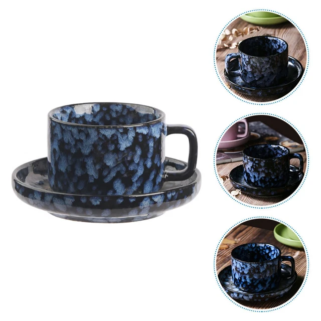 1 juego taza de café de cerámica taza de agua multifunción delicada taza de espresso té