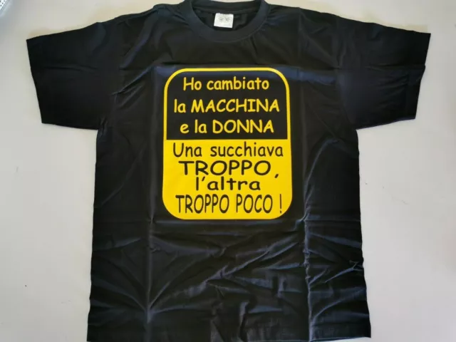 T-Shirt Spiritosa Ho Cambiato La Macchina E La Donna Maglia Maglietta Taglia L