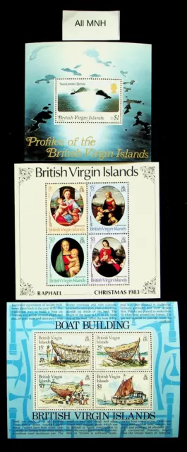 Sephil British Virgin Islands Christmas Raphael Boat Building 3 Fine Mnh Sheets