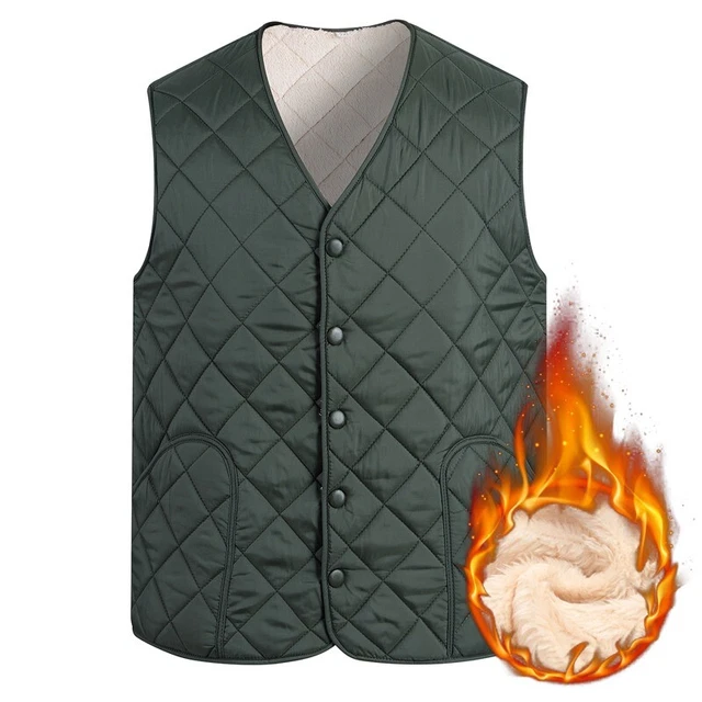 Gilet Matelassé Homme Veste Sans Manches Manteau Blouson Gilets Sans Manche Homme Gilet Rembourré À Capuche Oversize Zippé Chaud Homme Hiver Grande Taille Veste Matelassée Homme Sans Manche Vert M
