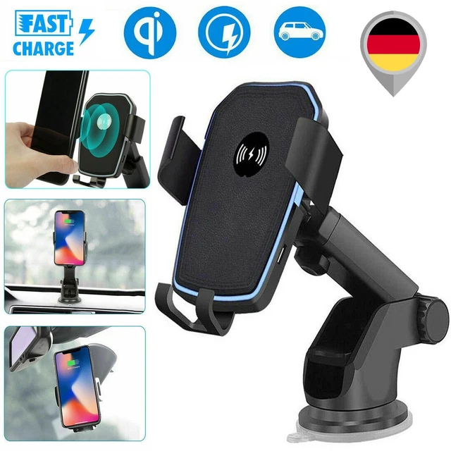 Auto Wireless Charger Handy Halterung Induktiv Ladegerät Ladestation Clamping