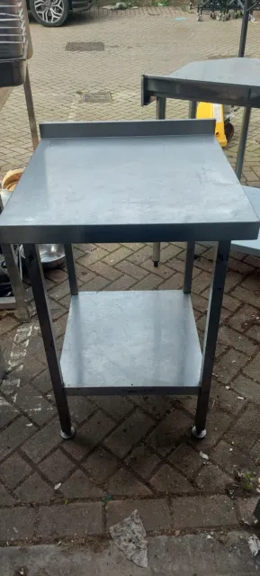 600MMx630MMx830MM STAINLESS STEEL WALL TABLE WITH SHELF UNDERNEATH