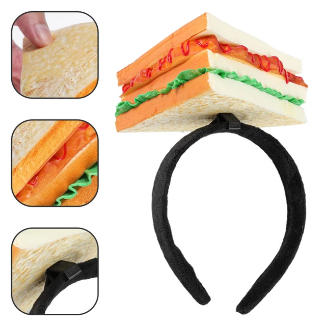 ARTIFICIAL SANDWICH HEADBAND Cute Sandwich Hair Band Sandwich Shaped