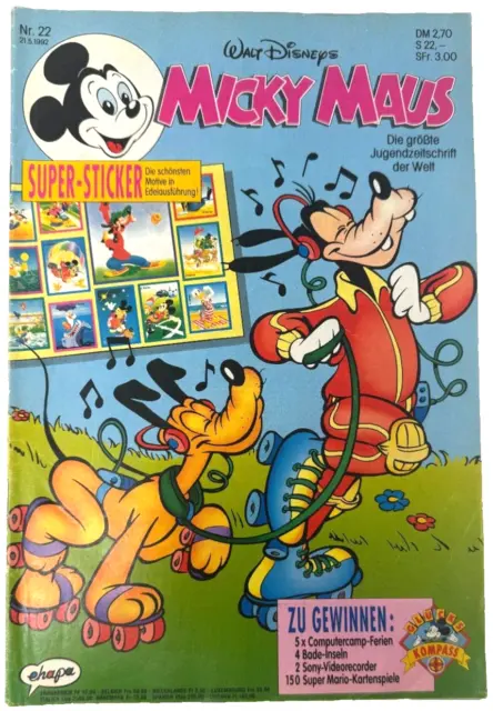 Walt Disneys Micky Maus Heft 22/92 vom 21.05.1992 Ehapa