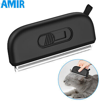 2 IN1 Pet Comb Open Tangles Pet Grooming Dematting Brush Double Blade Telescopic