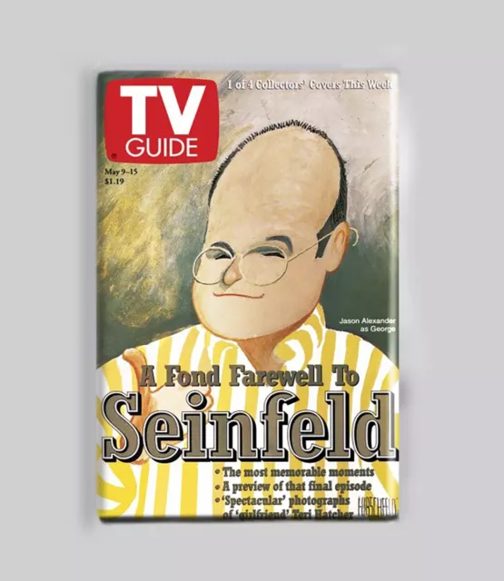 SEINFELD CARICATURE 3 of 4 - GEORGE COSTANZA / TV GUIDE - 2"x3" POSTER MAGNET