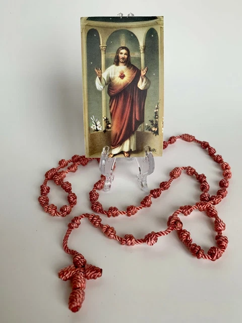 SACRED HEART OF JESUS ROSARY Custom Dyed To Match Prayer Card 12 00 SACRED HEART OF JESUS ROSARY Custom Dyed To Match Prayer Card 12 00