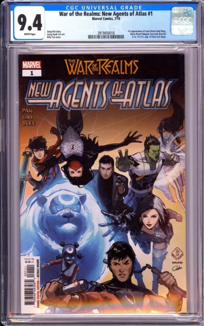 War of the Realms New Agents of Atlas 1 CGC 9.4 3919450016 1st Luna Snow-Aero