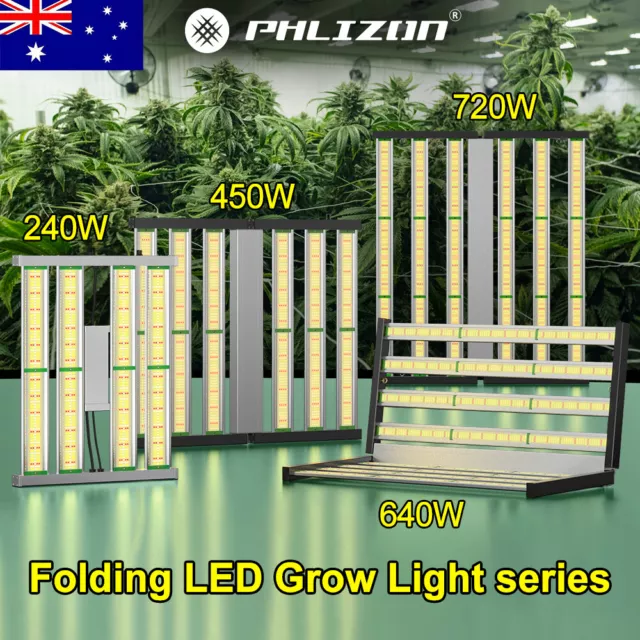 Phlizon 1000W/640W/450W Foldable LED Grow Plant Light Commercial Growing lamp AU