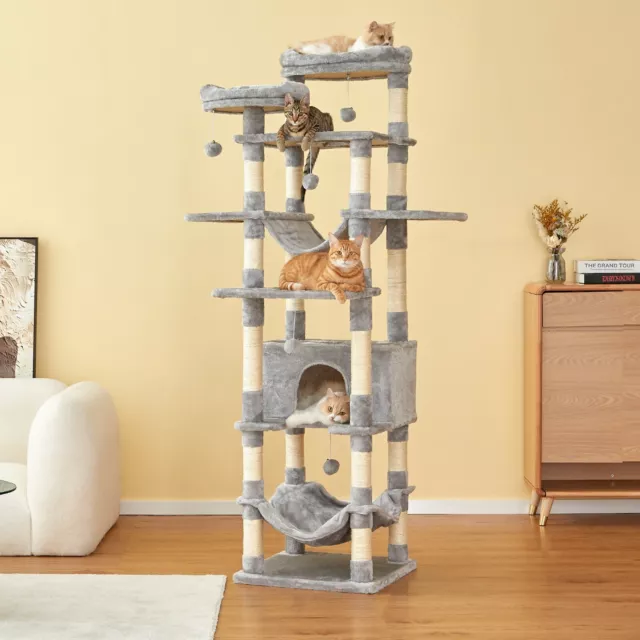 73.6" Sturdy Cat Tree Tower Activity Center Large Playing House Condo Rest Cat