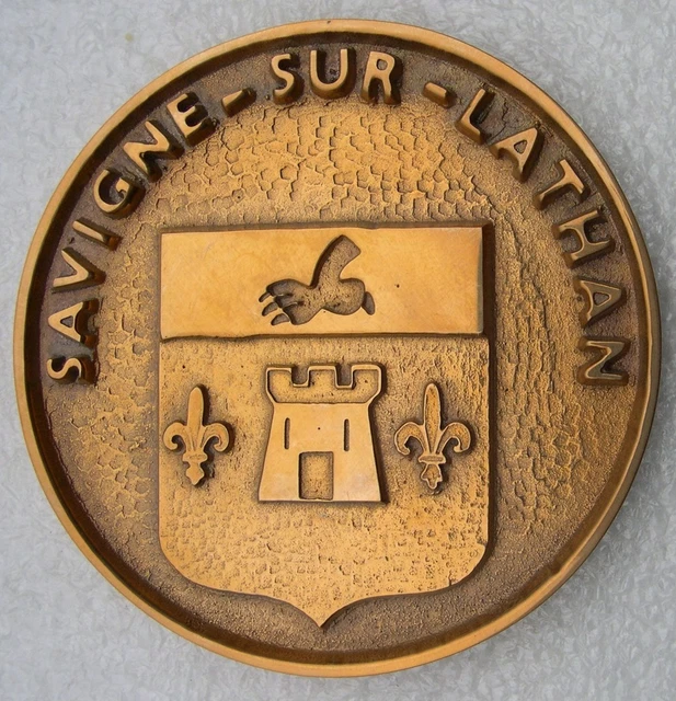 Médaille Ville De Draguignan 1977 Bronze Argenté 65mm - Calendrier M.Couture - Collection