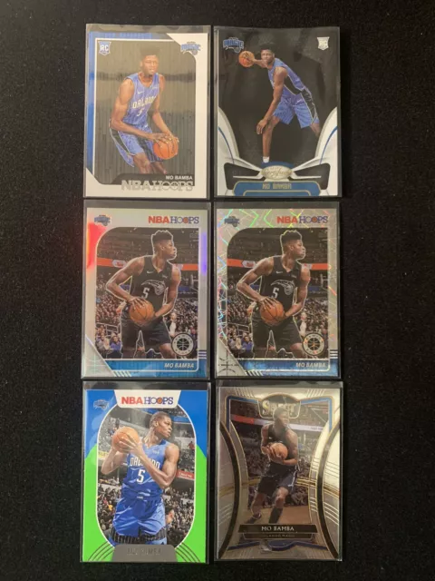 Mo Bamba 6 Card Multi Year Lot Inc 2 Rookie RC Cards & 3 Vet Parallels