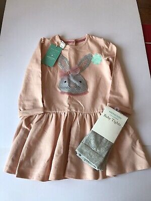 Monsoon Baby Girls Bunny Dress And Tights Set Age 18-24 Months *BNWT*