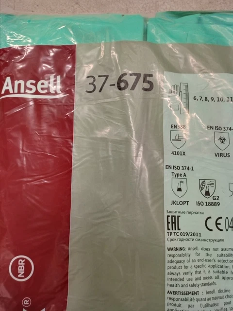 12 Paires De Gants De Protection ANSELL ALPHATEC 02100 - Taille 9 - Blanc - PEBDL - Neuf