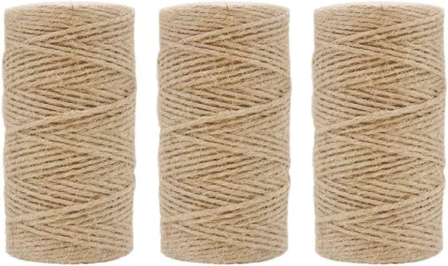 1000 FEET JUTE Twine, Natural 2Mm Thick Jute Twine String 3Ply