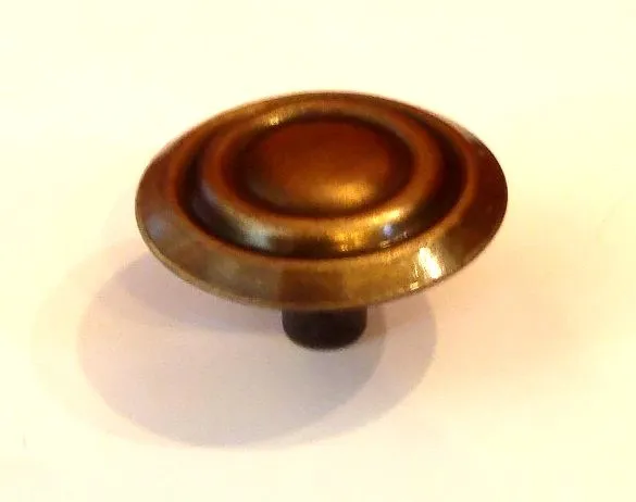 Amerock  Antique Brass Knobs 1 3/8" Diameter BP 875-AB ~ NEW ~ 2 FOR 1 BID $1.50