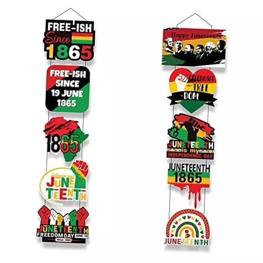 Juneteenth Decoration Happy Juneteenth Banner June 19th Independence Day
