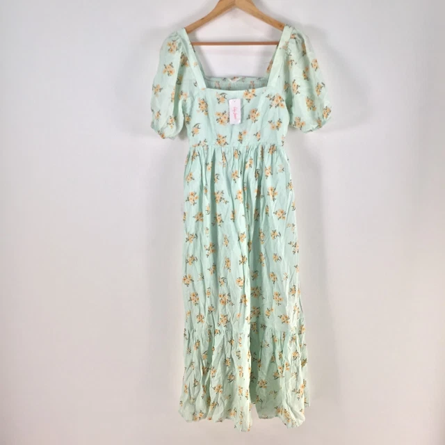 LILY LOVES WOMENS Peach Shirred bodice Dress Size 16 Fit Flare 18.00 PicClick AU