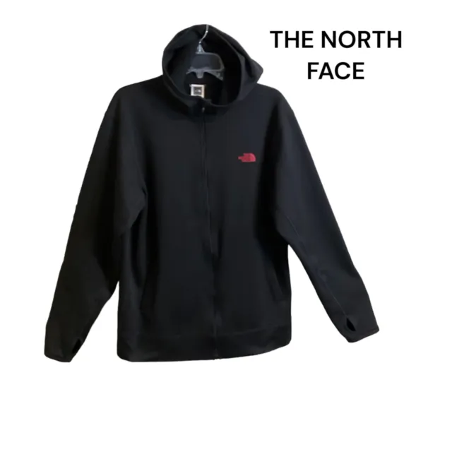 The North Face Men's Black Full Zip Up Hoodie Sweatshirt Jacket Size L Thumbhole