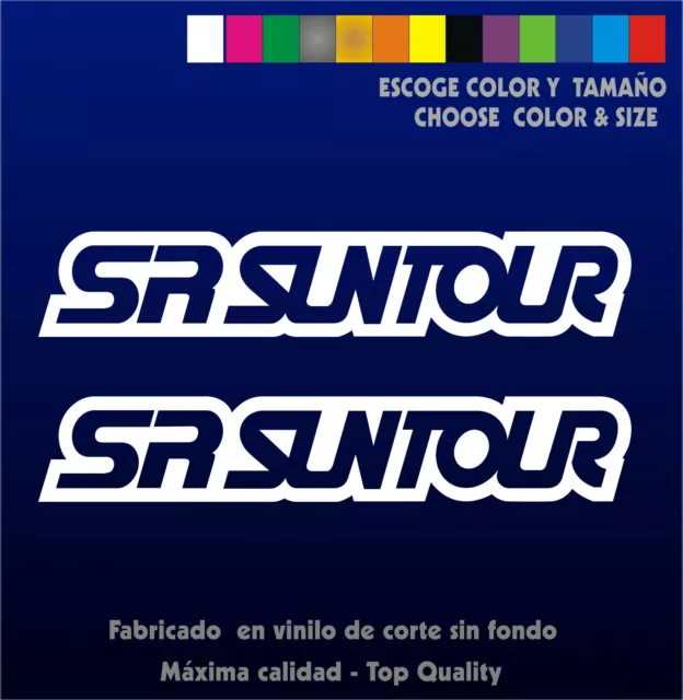2 x Stickers Vinilo - SR SUNTOUR - Pegatina Vinyl Aufkleber Adesivi - Sticker