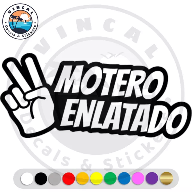Motero Enlatado Moto Saludo Pegatina Sin Fondo Decal Vinyl Sticker Cut