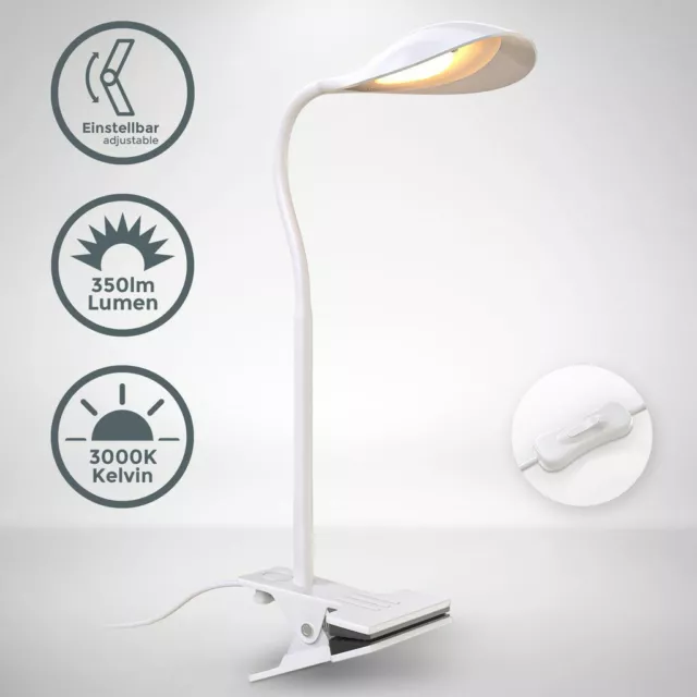 LAMPE DE LECTURE à pince lampe de table flexible & pivotante lampe de bureau  EUR 20,99 - PicClick FR