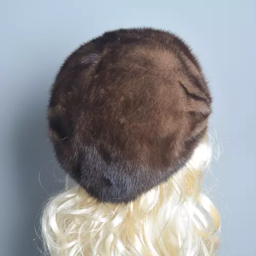 Mink Fur Cap Women Real Natural Whole Fur Hat  Accessories Warm Winter Fur Hats 3