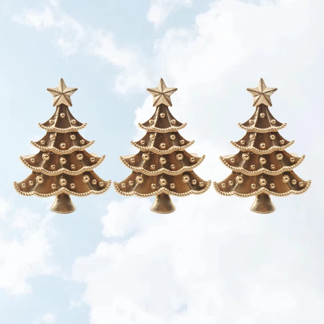 3 piezas de anillos para servilletas soporte para servilletas de metal decoración navideña
