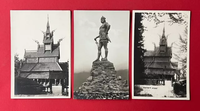 3 x Foto AK BERGEN in Norwegen Norge um 1927 Kirche, Fridtjov Denkmal   ( 131447