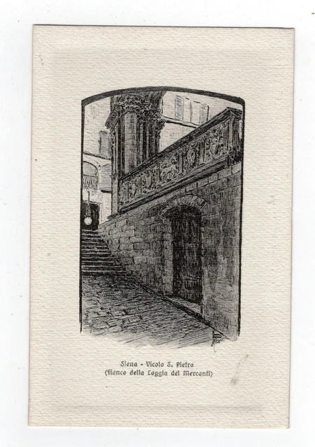 Siena  Vicolo  San Pietro Cartolina Nr 27   Ill.  Petrucci  Ediz.giuntini Nv