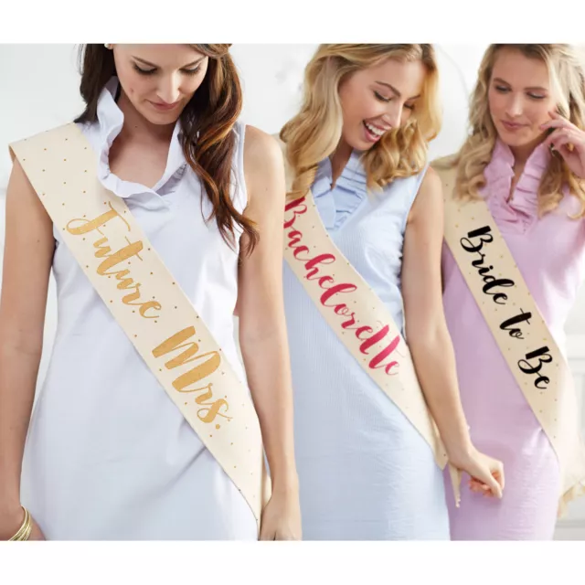 Mud Pie E7 Wedding Bachelorette Bridal Shower Future Mrs Bride To Be Canvas Sash