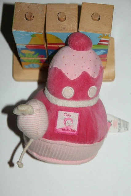 Doudou Moulin Roty Lila Gateau Musical Rose Souris