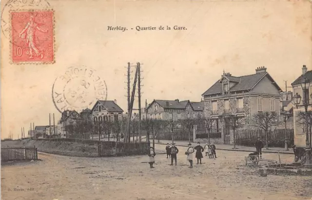 Cpa 95 Herblay Station District