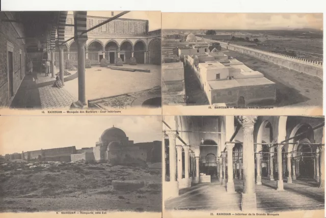 Lot of 4 Antique Old Postcards TUNISIA KAIROUAN 3