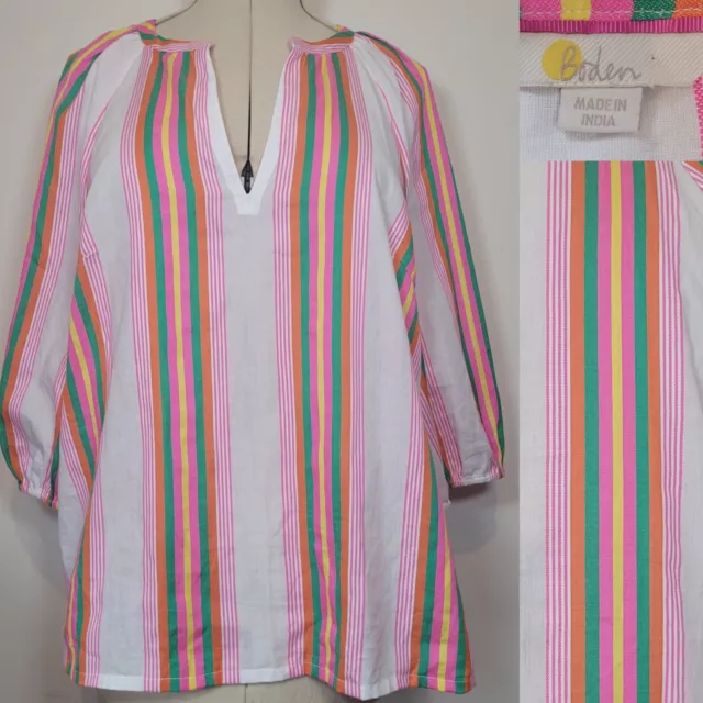 Boden Womens Multicoloured Stripe Blouse Top Size 18 T0964
