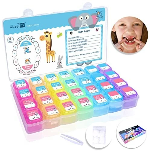 Glzyglyfx Tooth Fairy Box Tooth Holders For Kids Keepsake Tooth Container Box...