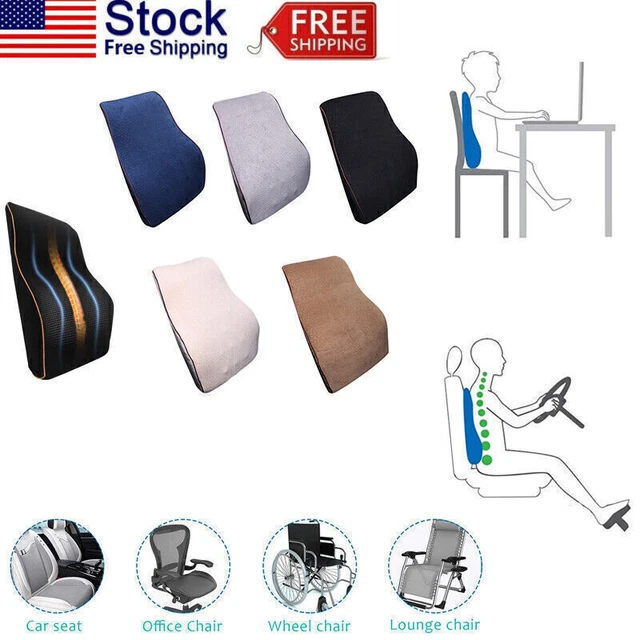 Memory Foam Lumbar Back Support Pillow Cushion Ergonomic for Car Office Chair US