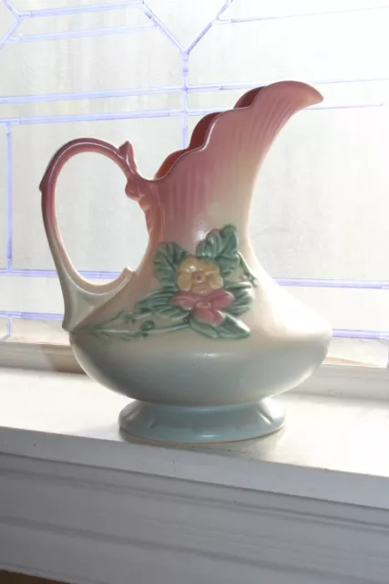 Large Hull Pottery Wildflower Pitcher W 11 8 1/2 Vintage 1940s