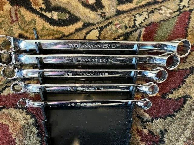 Snap-on XB605A 10 Degree Offset SAE 12 Point Double Box Wrench Set ~ Nice!! Snap-on XB605A 10 Degree Offset SAE 12 Point Double Box Wrench Set ~ Nice!!
