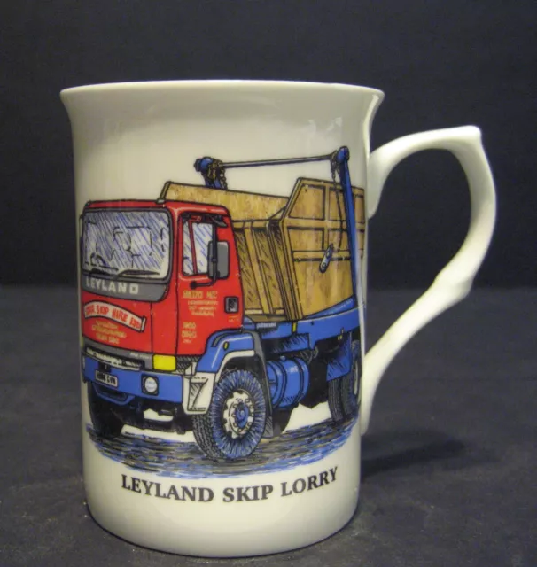 1 Mug LEYLAND SKIP LORRY TRUCK WAGON Fine Bone china mug cup beaker