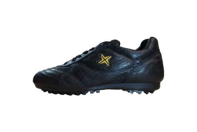 Scarpe Calcetto Pantafola D'oro Leng B740T Scudetto Turf Pelle Nero Black