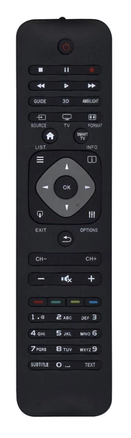 Télécommande De Remplacement Pour TV Philips 22PFL3606H/12 24PFL3108 - Générique - Neuf