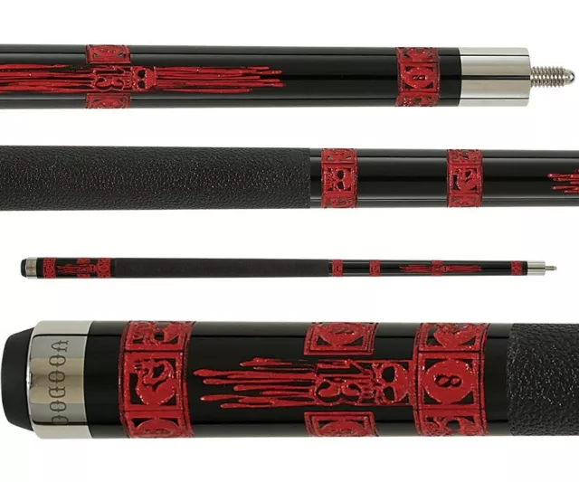 Voodoo Blood Series VOD24 Two-Piece Billiards Pool Cue Stick 18 - 21 oz