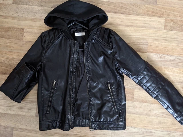 Good Condition H&M Faux Leather Jacket Age 10 To 11